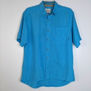 Simms fishing shirt men's size Small blue